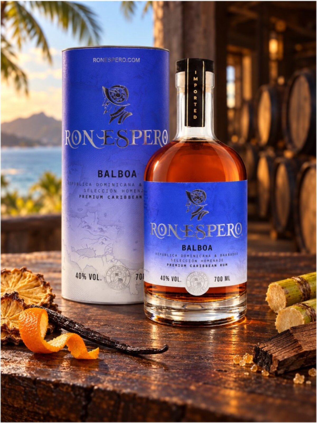 Ron Espero Balboa 40% 0,7l (dárková tuba)