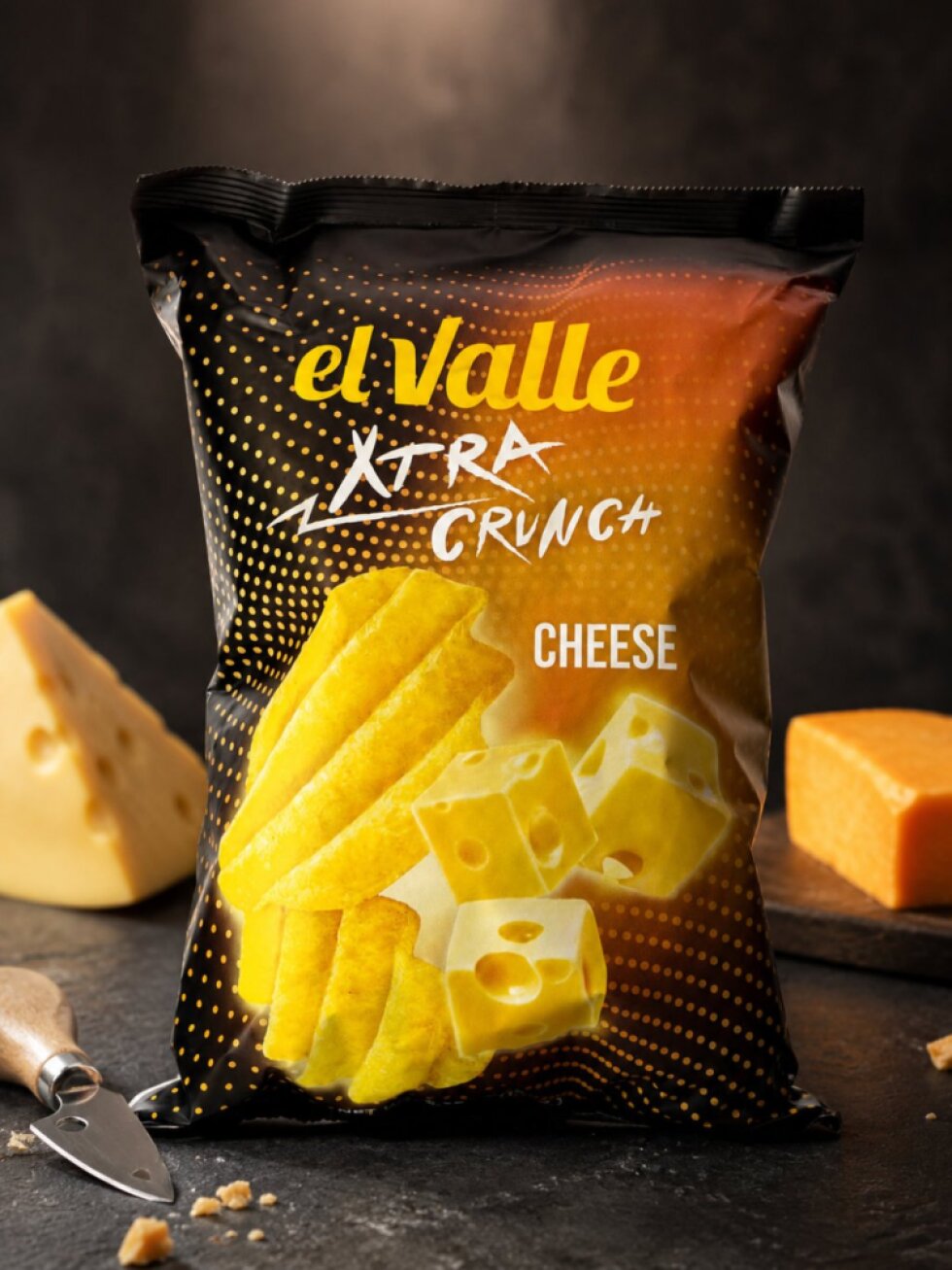 El Valle Xtra Crunch Cheese vroubkované 150g