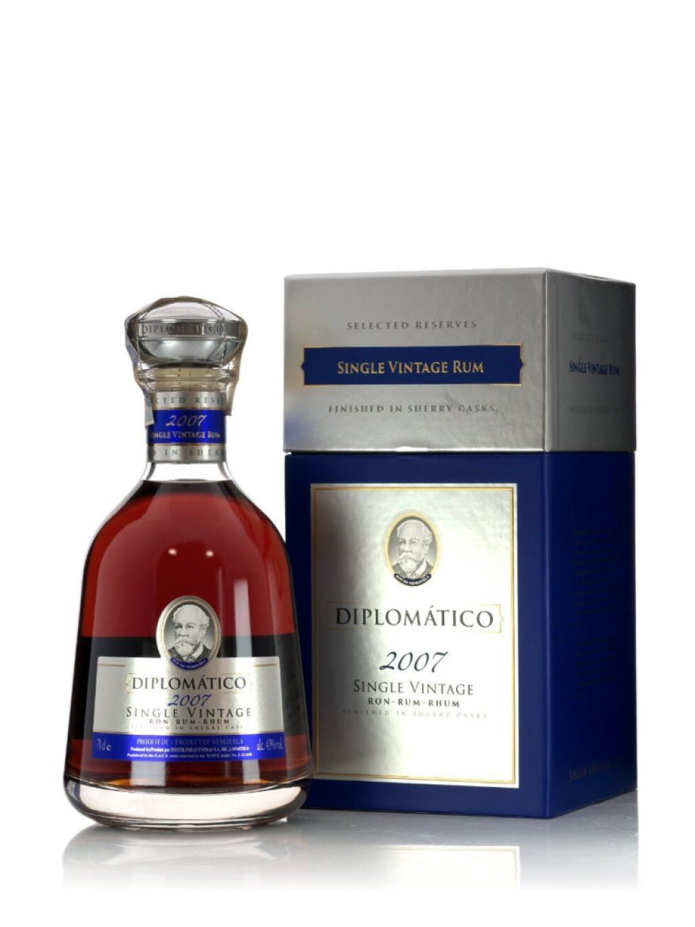 Diplomático Single Vintage 2007 43% 0,7l (dárková kazeta)