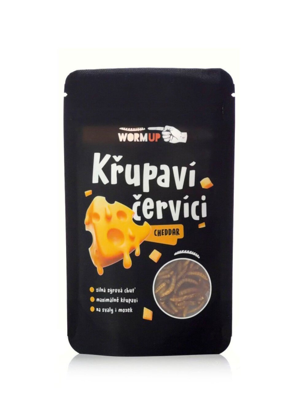 WormUp Křupaví červíci Cheddar 20g