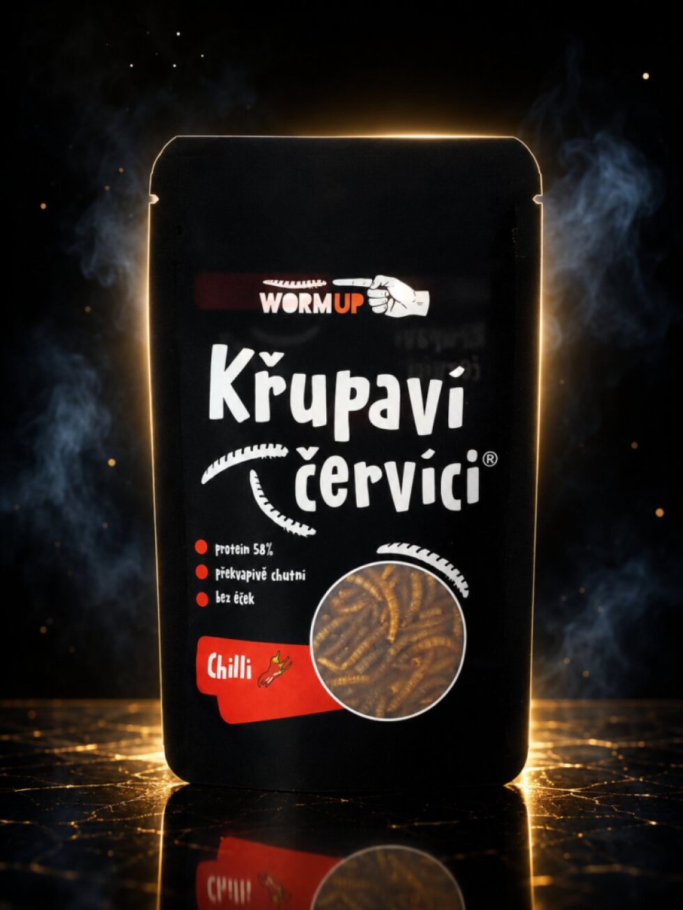 WormUp Křupaví červíci s chilli 20g