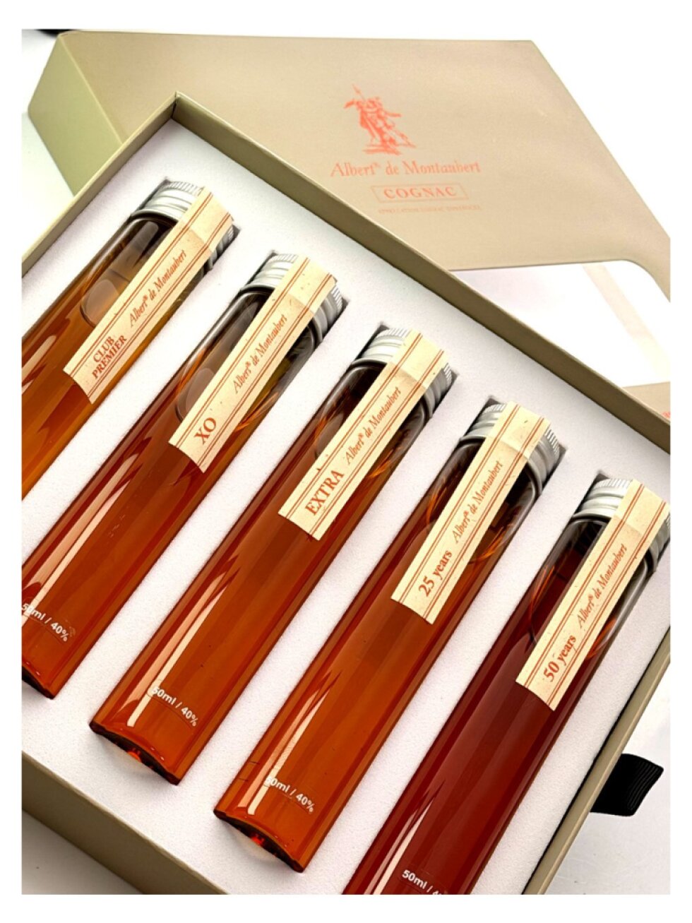 A. de Montaubert Cognac Degustační set 5x0,05l