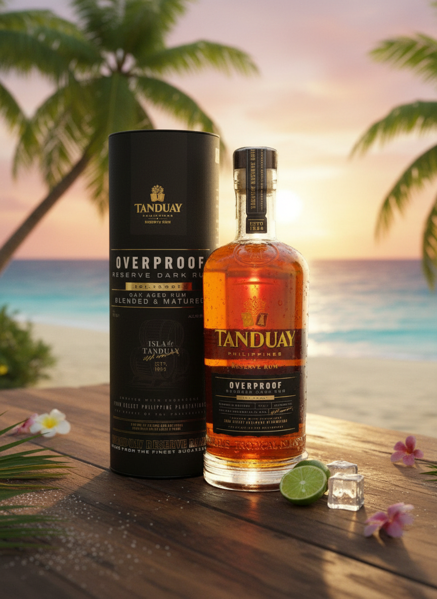 Tanduay Overproof Reserve 50,5% 0,7l (dárková tuba)