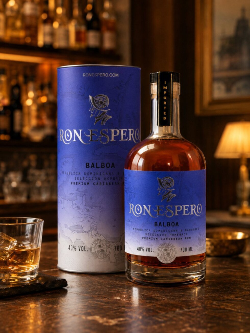 Ron Espero Balboa 40% 0,7l (dárková tuba)