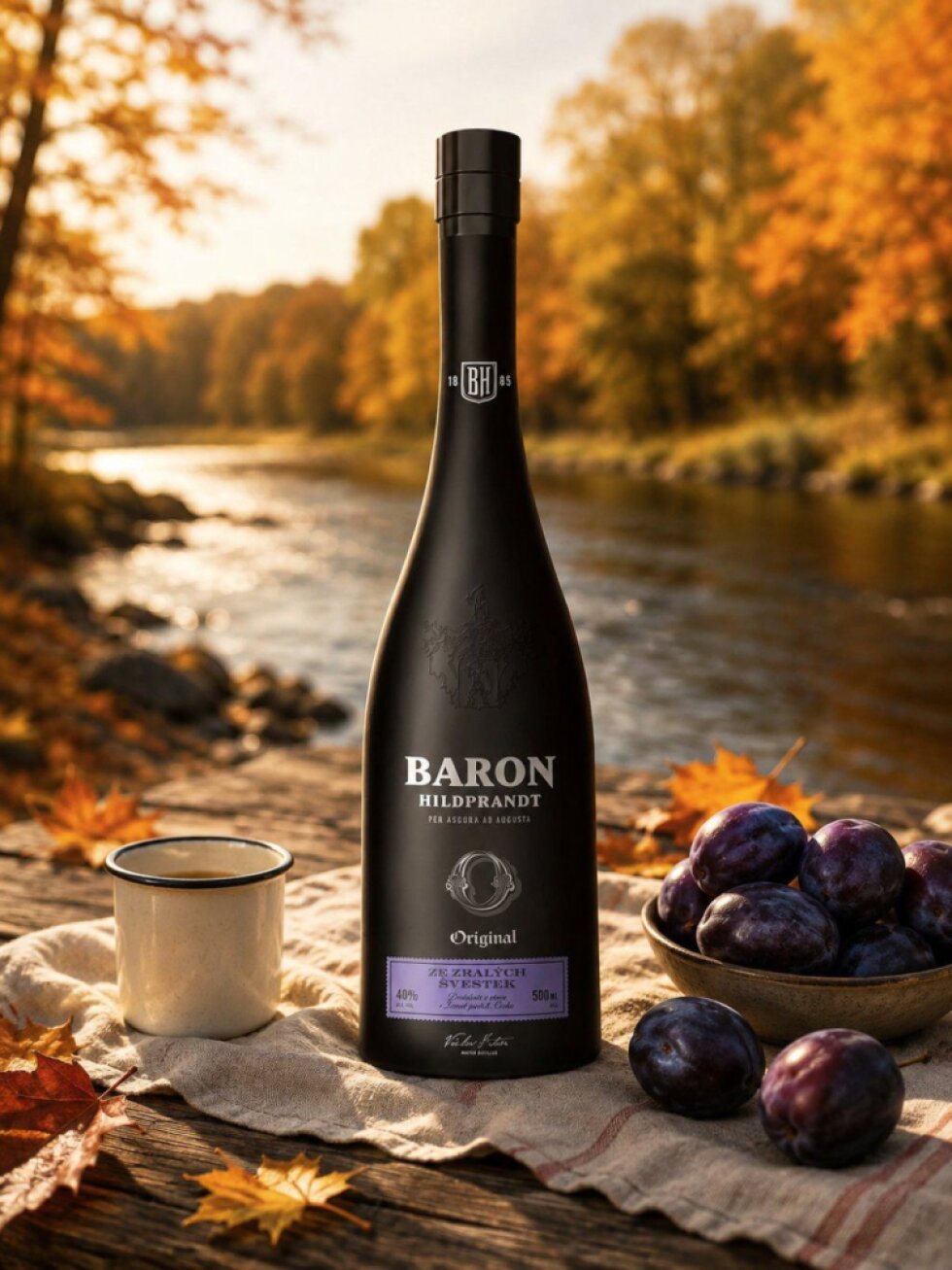Baron Hildprandt Ze Zralých Švestek 40% 0,5l