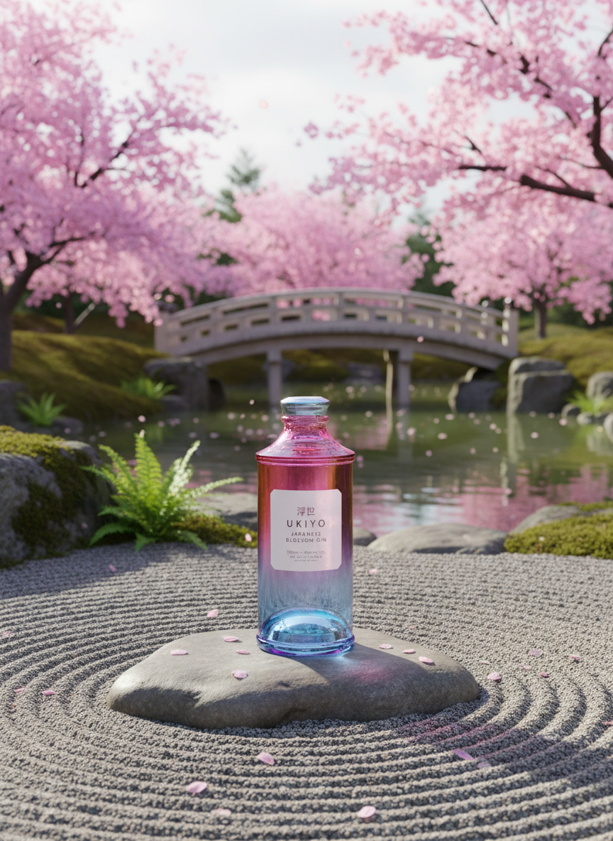 Ukiyo Japanese Blossom Gin 40% 0,7