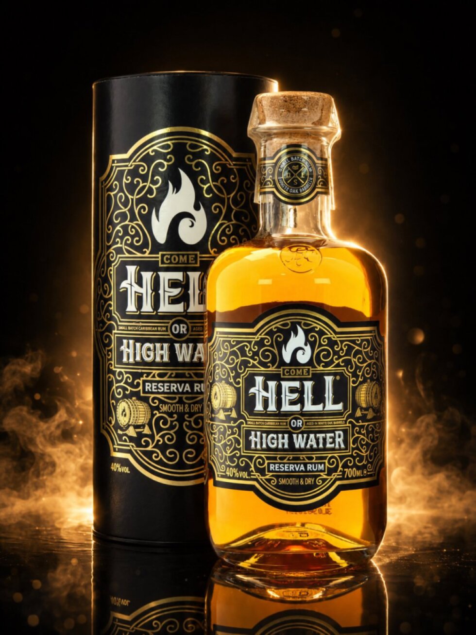 Hell or High Water Reserva Rum 40% 0,7l (dárková tuba)