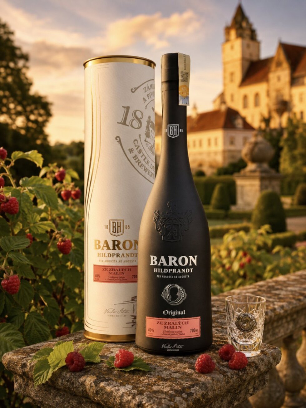 Baron Hildprandt ze Zralých Malin 40% 0,7l (dárková tuba)