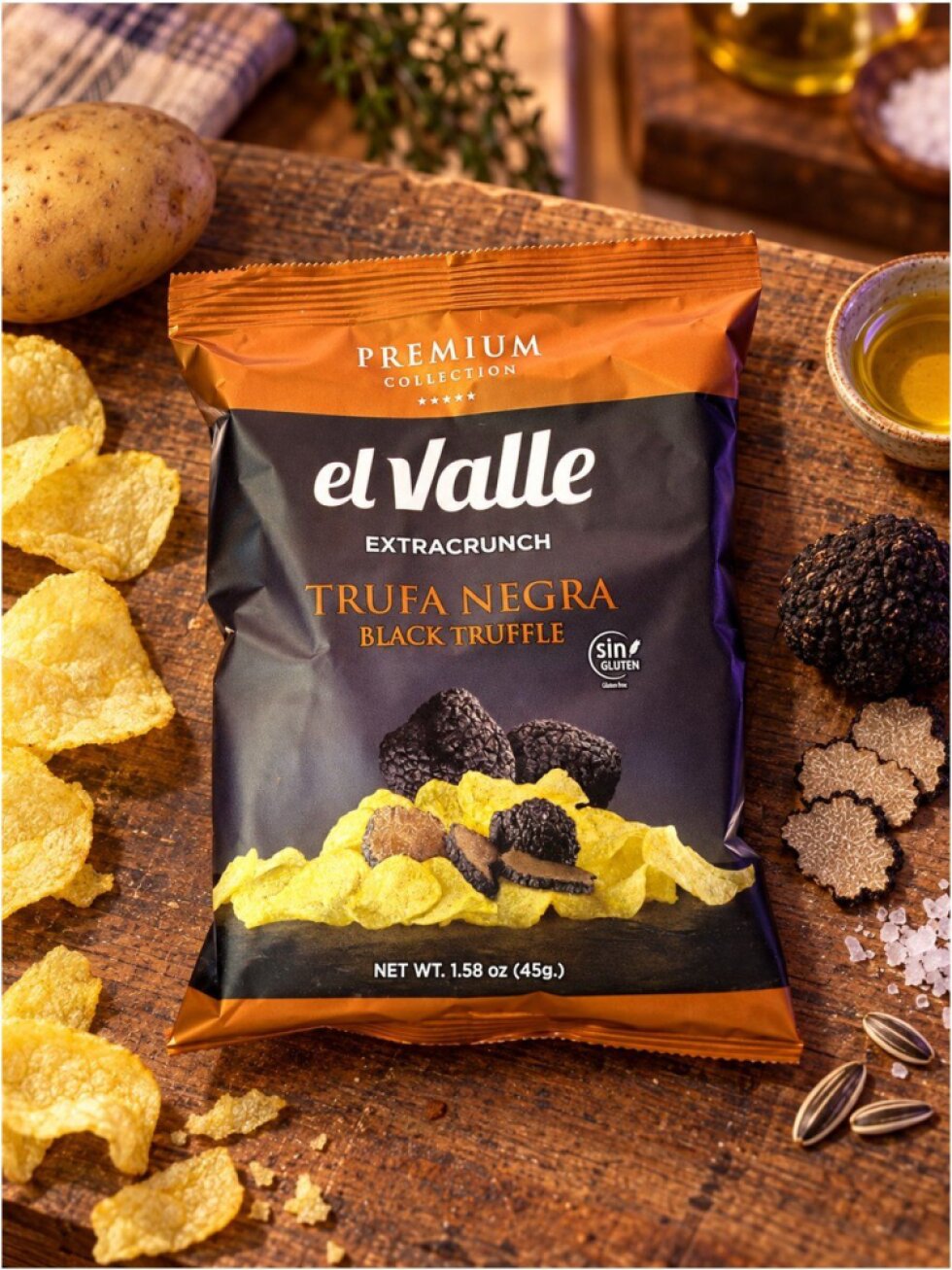 El Valle chipsy s příchutí Černý lanýž 45g
