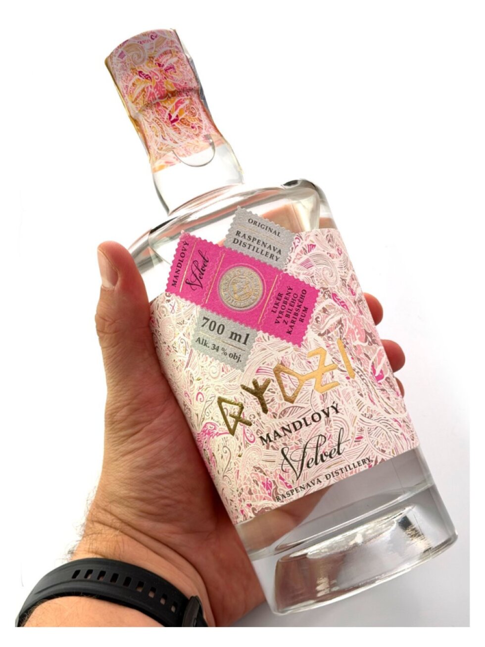Raspenava mandlový Velvet 34% 0,7l