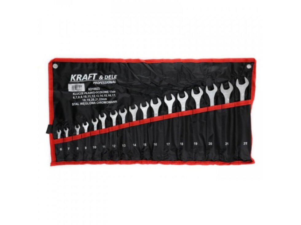 Kraft&Dele KD10923, Sada očko-plochých klíčů 17 ks