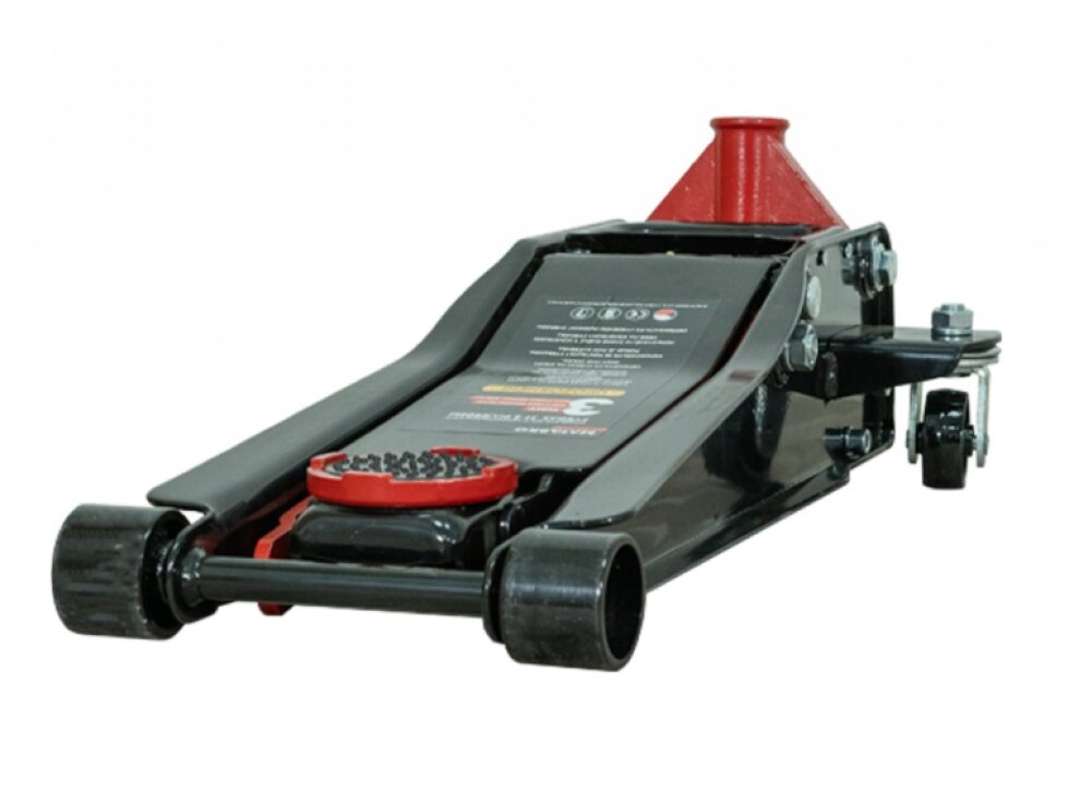 AKČNÍ SET Nízkoprofilový hydraulický zvedák (hever) s pojezdem MB-LPJ3T s podpěrami MB-JS3T 3t