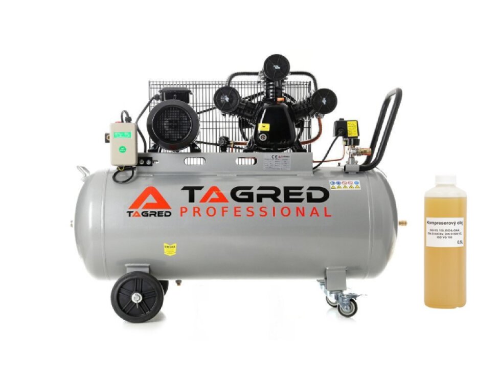 TAGRED TA307B, Olejový kompresor 150l, 3 písty, 400V