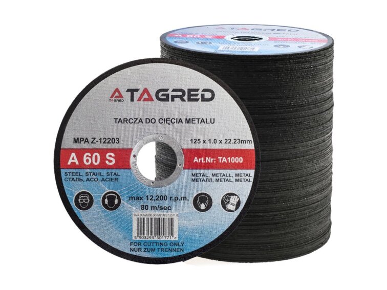 Kotouč na řezání kovů 125 x 22,2 x 1 mm, Tagred TA1000