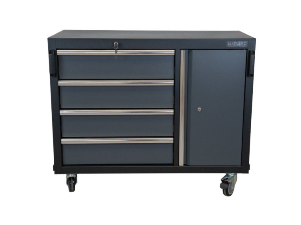 Matabro MB-TGC1341W, Dílenský vozík na nářadí | 4 zásuvky | 1 police | 1050 x 460 x 860 mm