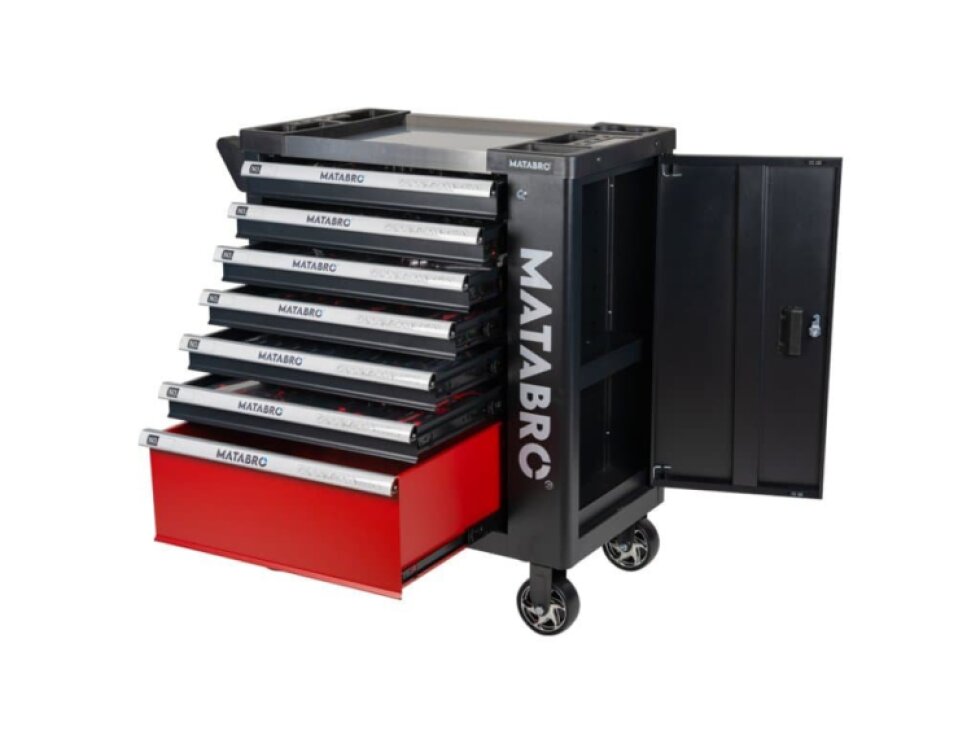 Matabro MB-TC04, Dílenský vozík s nářadím | 7 zásuvek | 299 ks