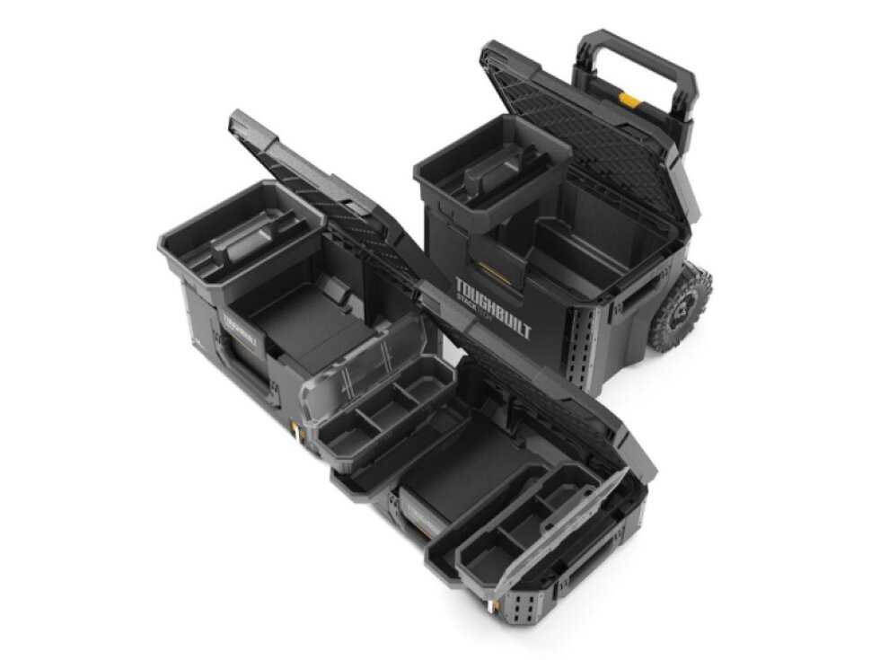 TOUGHBUILT TB-B1S3-B-70R, Pojízdný box na nářadí | set 3 boxů | StackTech
