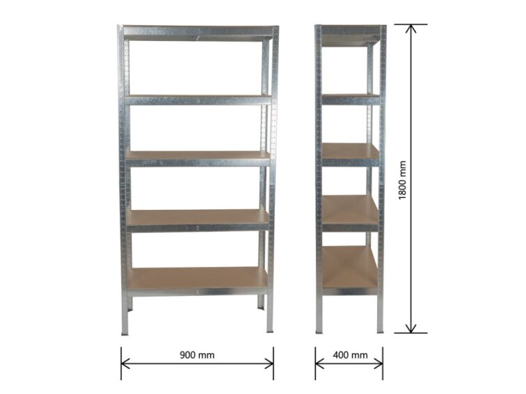 Matabro MB-SH01, Policový regál | 5 polic | 900 x 400 x 1800 mm