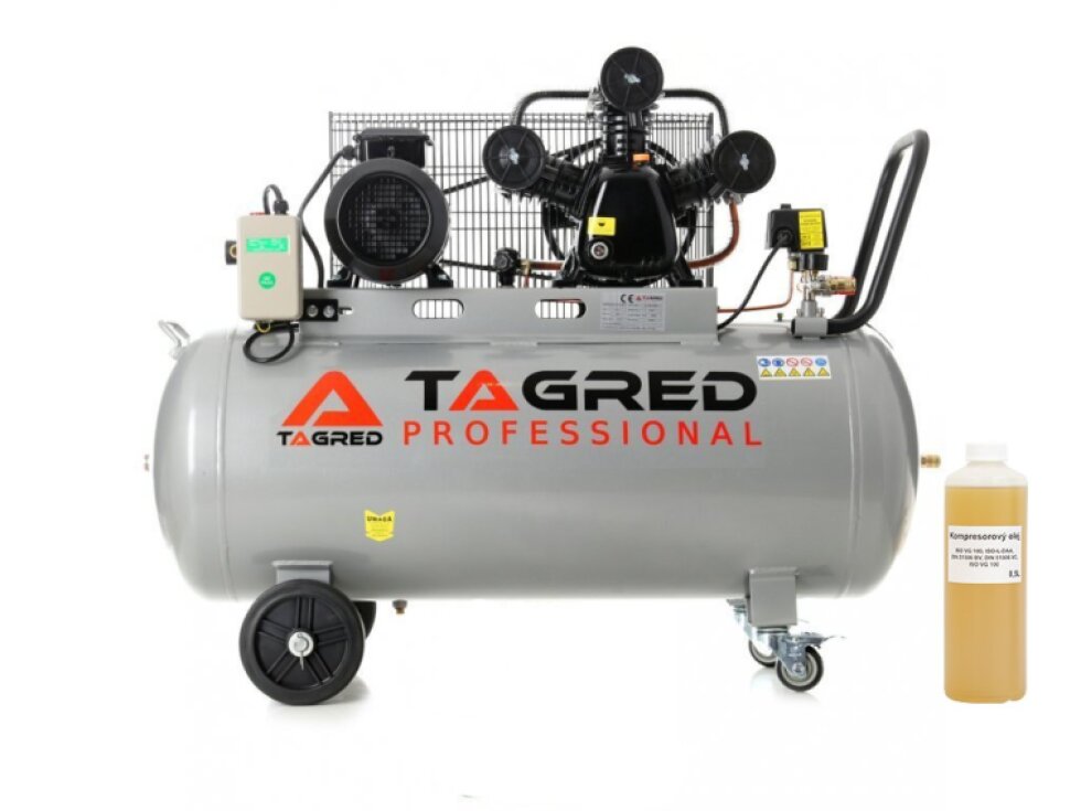 TAGRED TA309B, Olejový kompresor 200l, třípístový, 400V