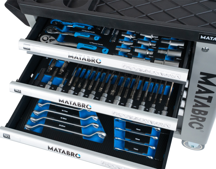 Matabro MB-TC01, Dílenský vozík s nářadím | 259 ks