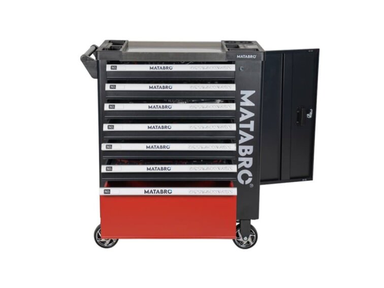 Matabro MB-TC04, Dílenský vozík s nářadím | 7 zásuvek | 299 ks