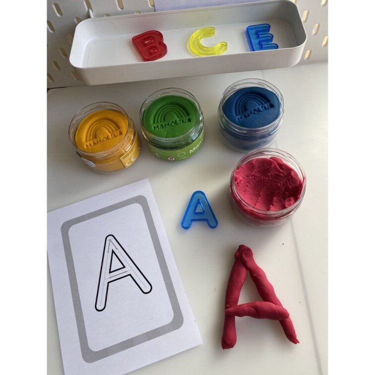 Domácí Mamolína jednobarevná – bezpečná modelína pro děti od 1 roku