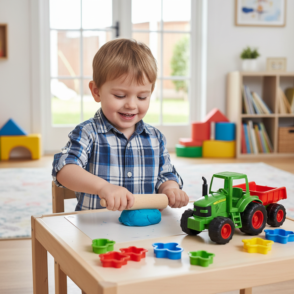 Domácí Mamolína jednobarevná – bezpečná modelína pro děti od 1 roku