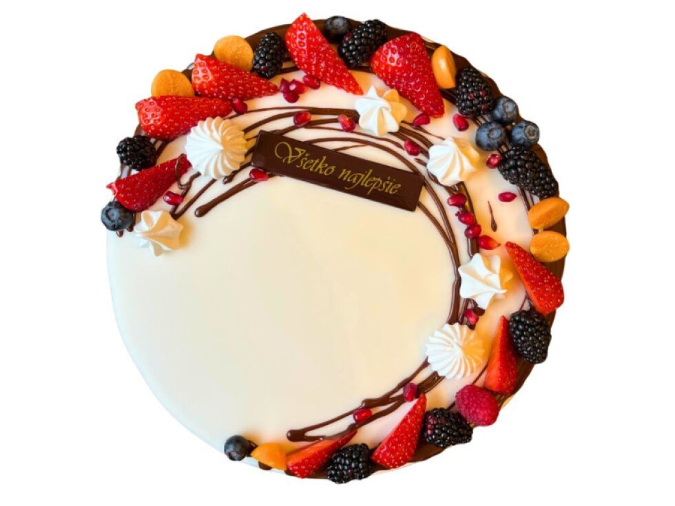 Torta na mieru s ovocím - polkruh