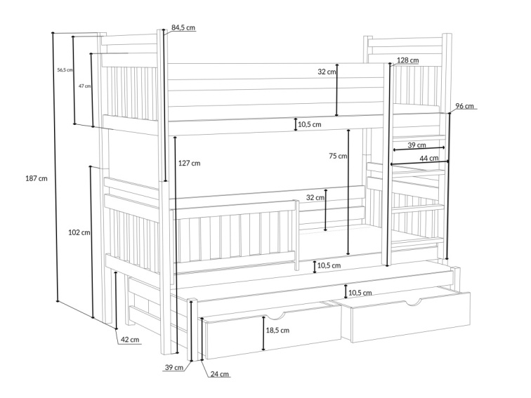 Patrová postel Aurelia