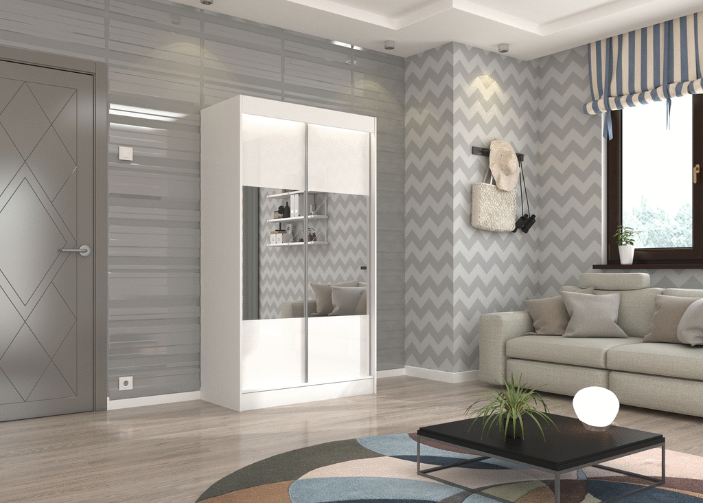 Šatní skříň s posuvnými dveřmi Toura - 120 cm