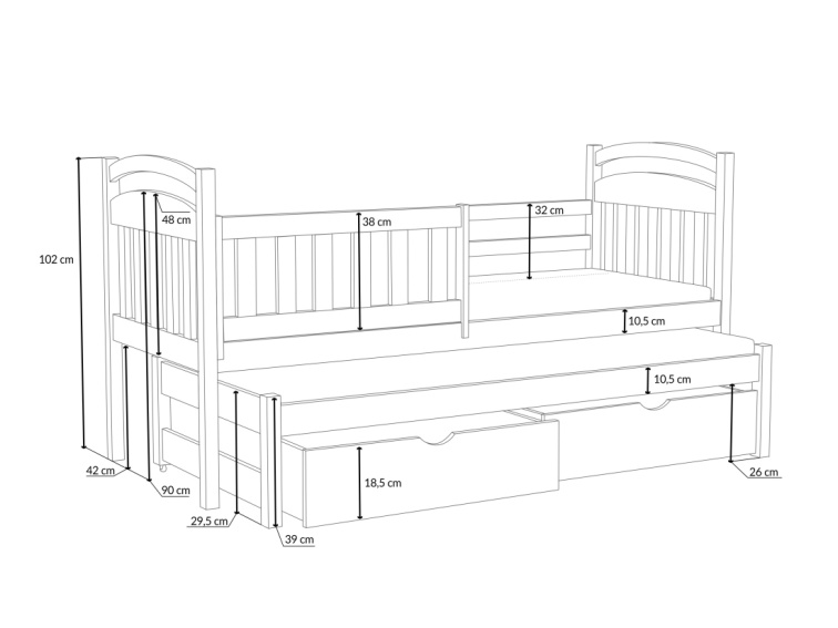 Patrová postel Aurelia