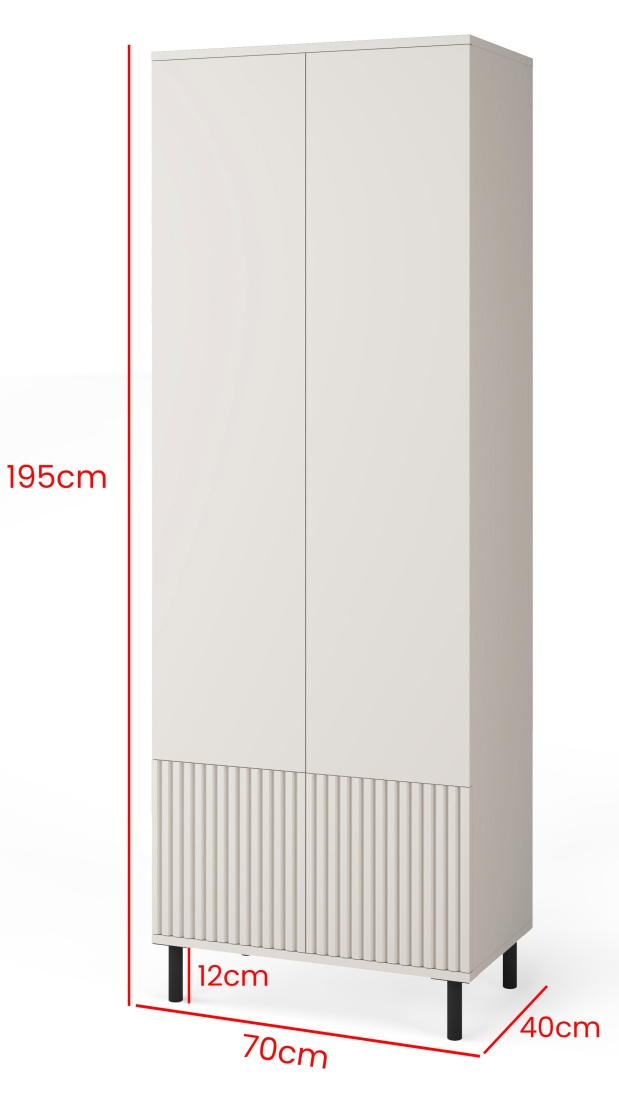 Šatní skříň Rayo 70 cm - na nožkách