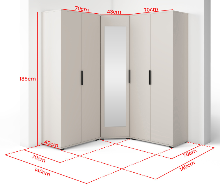 Předsíňová stěna Emi 21 - bílá