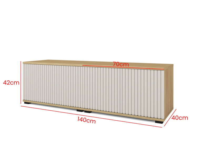 TV stolek Bello 140 cm - dub/kašmír