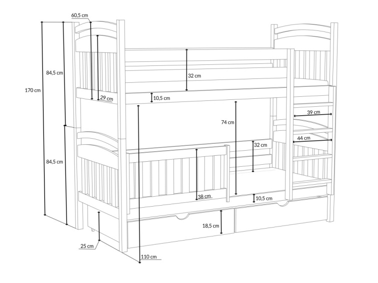 Patrová postel Aurelia