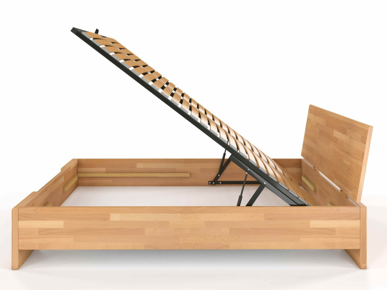 Zvýšená postel s úložným prostorem z masivu buk Hessler