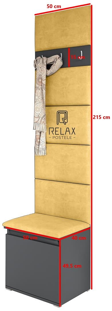 Předsíňová stěna Emi 7 - grafit