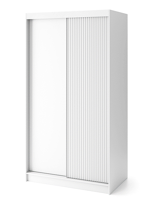 Bílá šatní skříň s posuvnými dveřmi Biancco - 120 cm