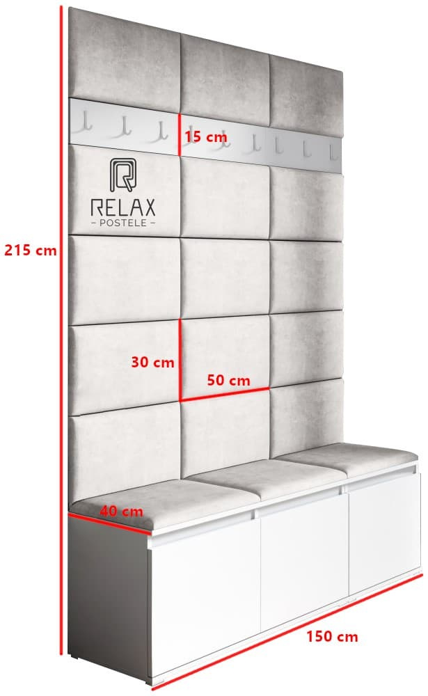Předsíňová stěna Emi 6 - bílá