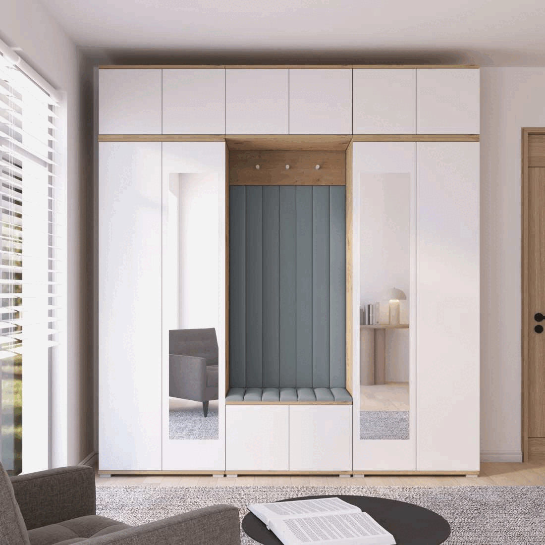 Předsíňová stěna Emi 21 - bílá