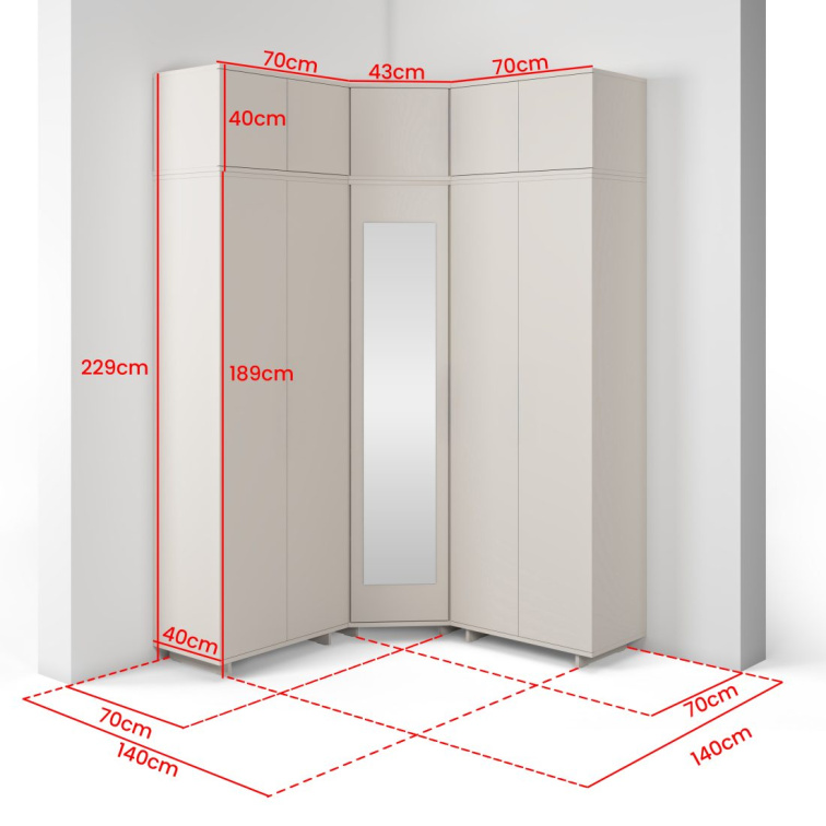 Předsíňová stěna Emi 21 - bílá
