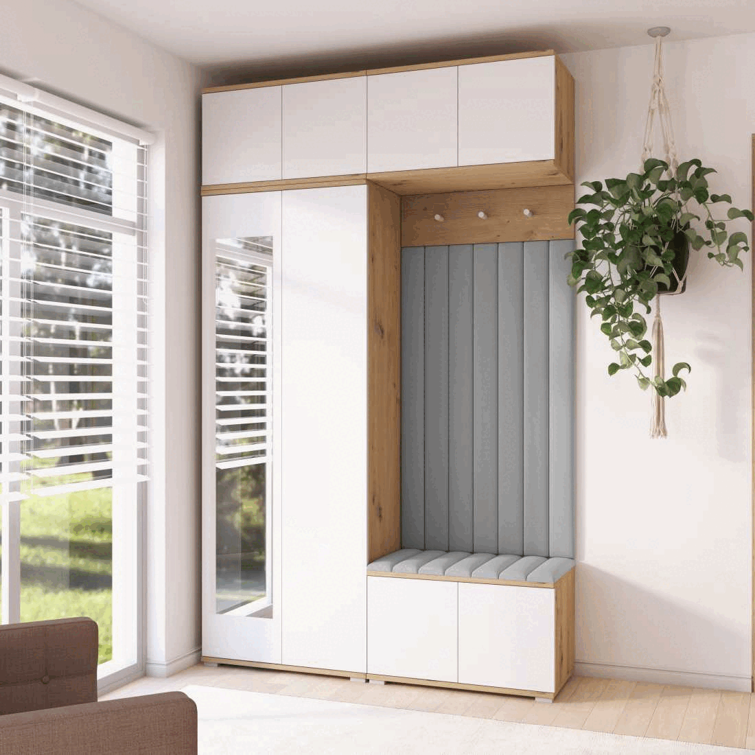 Předsíňová stěna Emi 21 - bílá