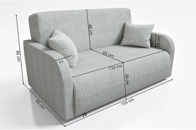 Rozkládací pohovka Lili 3 - Krémová 105