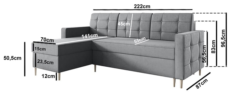 Rozkládací sedací souprava Willy - Trinity 19
