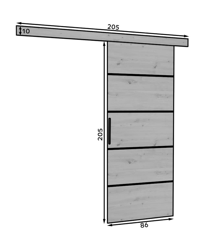 Posuvné dveře Muschu - 86 cm