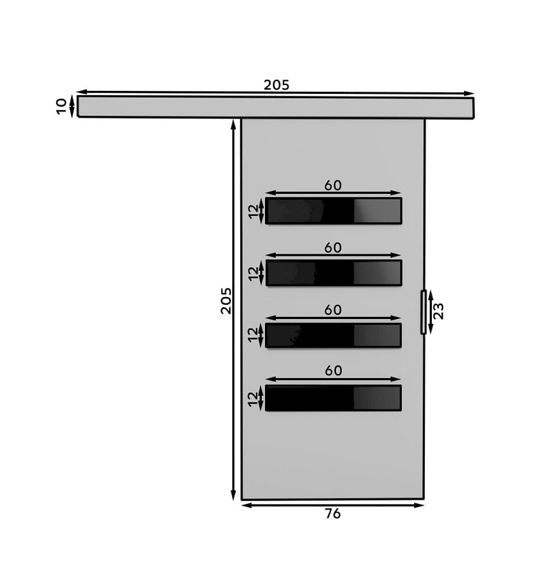Posuvné dveře Forli - 76 cm
