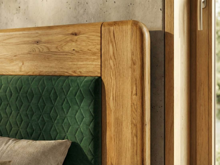 Dubová zvýšená manželská postel Dubai Supra 180x200