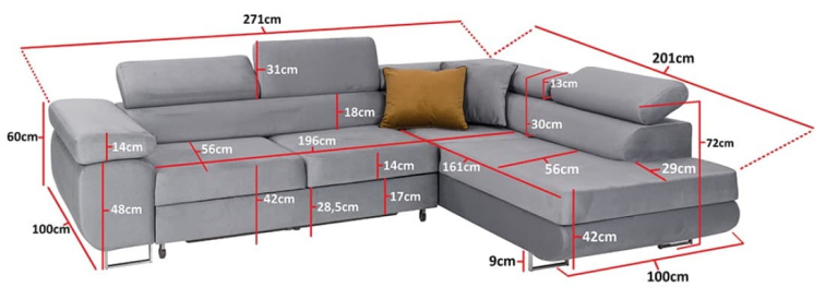 Rohová sedací souprava Lily - Kronos 11