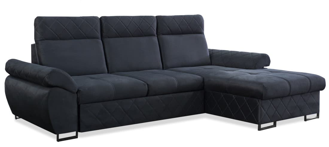 Rozkládací sedací souprava do L - Santana - hnědá