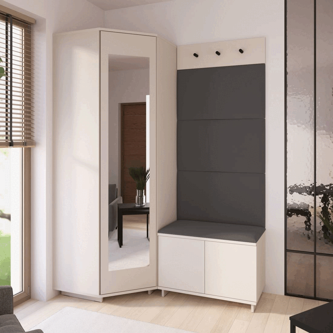 Předsíňová stěna Emi 21 - bílá